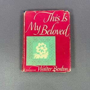 Alfred A‎ Knopf This Is My Beloved Walter Benton 1961 Red Poetry Book Gift